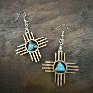 Turquoise Turning Earrings